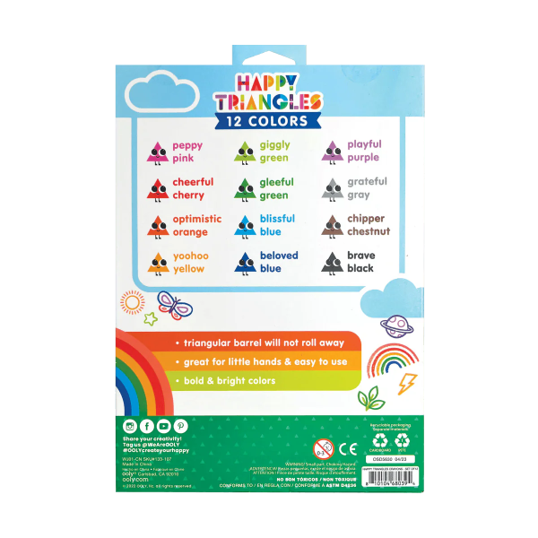 Crayones Jumbo Happy Triangles – Set de 12
