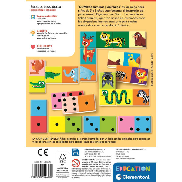 Dominó de Números y Animales